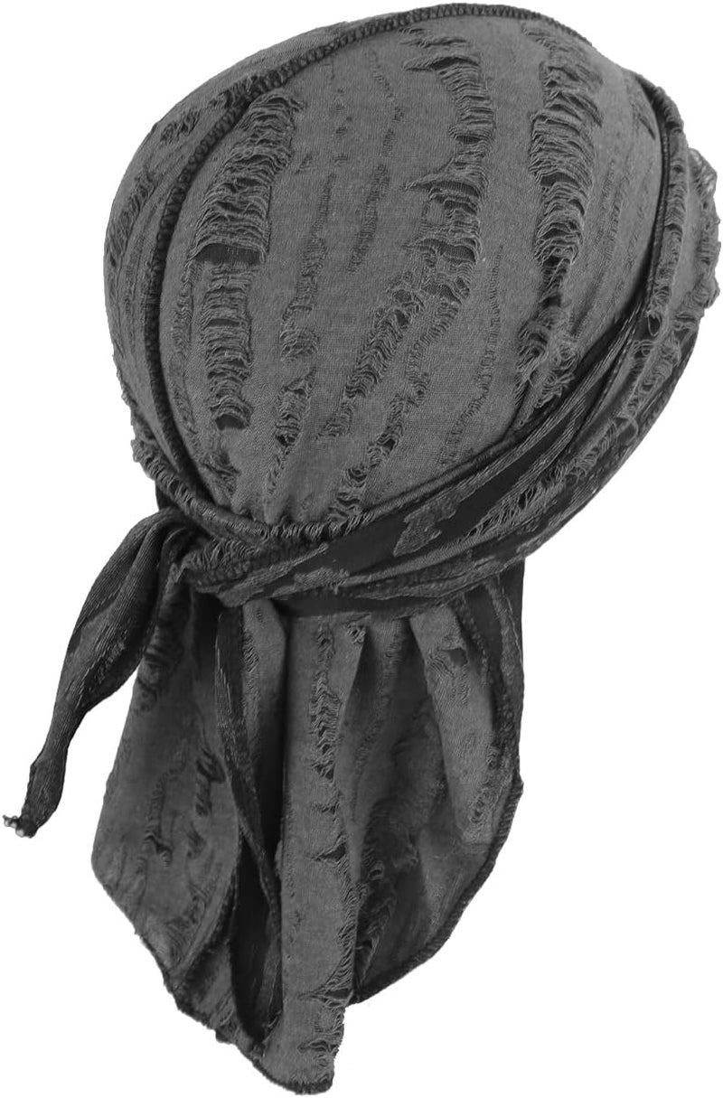 NICEYST Broken Hip Hop Do Rag Skull Cap Bandana Hat Du Rags Pirate Wave Durag Cooling Motorcycle Cycling Cap for Men Women - Image 5
